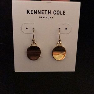 NWT Kenneth Cole gold pendant earrings